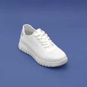FMS 413 Hakiki Deri  Günlük Bayan Ayakkabı Beyaz