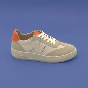 FMS 476 Hakiki Deri  Günlük Bayan Ayakkabı Bej