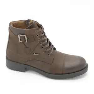 Fosco 2524 Hakiki Deri Erkek Bot Kahve