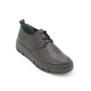 OLA 745-18  Hakiki Deri Günlük Bayan Ayakkabı Siyah