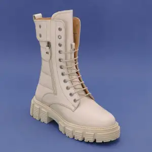 Pepita 36871 Hakiki Deri Bayan Postal Bej