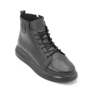 Pepita 5322 Hakiki Deri Boost Taban Erkek Bot Siyah