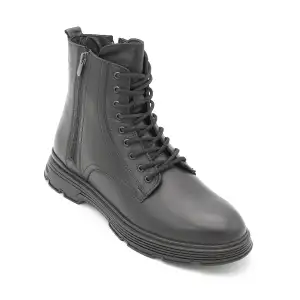 Pepita 6391 Hakiki Deri Erkek Postal Siyah