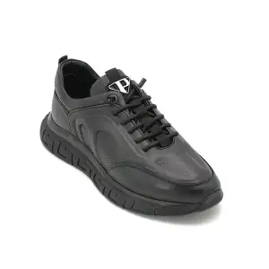 Pepita 6706 Hakiki Deri Casual Erkek Ayakkabı Siyah