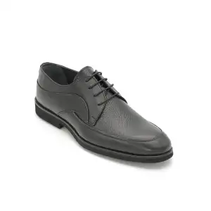 Pepita 6773 Hakiki Deri Klasik Erkek Ayakkabı Siyah Eva