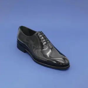 Pepita 6810 Hakiki Deri Klasik Erkek Ayakkabı Siyah Rugan