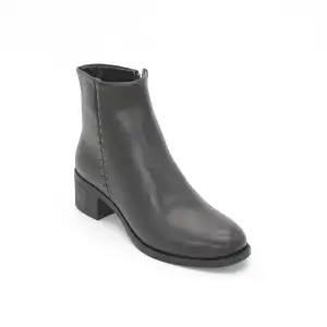 Pepita 8091 Hakiki Deri Bayan Bot Siyah