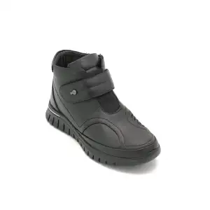 Pepita 9411 Hakiki Deri Kemik Çıkıntısı Bayan Bot Siyah