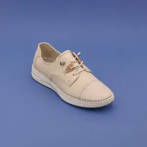 Pepita 9523 Hakiki Deri  Yazlık Bayan Ayakkabı Bej