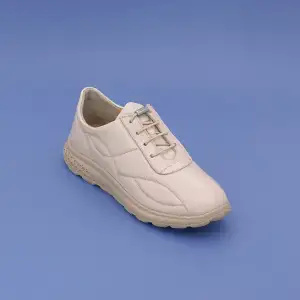 PKR 2004   Hakiki Deri Günlük Bayan Ayakkabı Bej