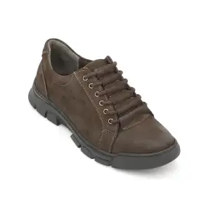 PRX 1808 Hakiki Deri Erkek Ayakkabı Kahve Nubuk