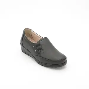 PTK 304 Hakiki Deri  Comfort Bayan Ayakkabı Siyah