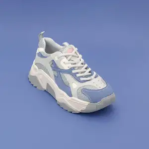 SMS 65137 Bayan Spor Ayakkabı Mavi Bej