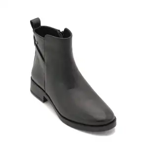 SRK 21896 Hakiki Deri Klasik Bayan Bot Siyah