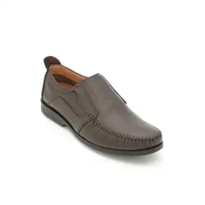 SRK 3076 Hakiki Deri Erkek Günlük Ayakkabı Kahve