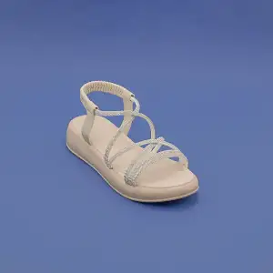 SRK 35250 Taş Bantlı Bayan Sandalet Bej