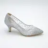 5335 Cindirella Bayan Ayakkabı Gümüş 7 cm