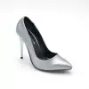 191016 Klasik Bayan Ayakkabı Stiletto Gümüş