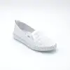 7232 Pepita Hakiki Deri Comford Bayan Ayakkabı Beyaz