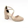 301 BNO Çapraz Bantlı Bayan Ayakkabı Ten Süet