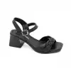 19001 PKR Hakiki Deri Bayan Sandalet Siyah