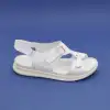 464 HSN Hakiki Deri Bayan Sandalet Beyaz