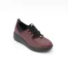 3012 NDR Hakiki Deri Günlük Bayan Ayakkabı Bordo