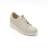 3507 DMT Hakiki Deri Bayan Ayakkabı Bej Feta