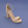 010 BNO Bantlı Bayan Ayakkabı 10 cm Ten