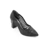2110 YLR Taşlı Bayan Ayakkabı 7 cm Siyah