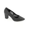 1086 AKS Taşlı Bayan Ayakkabı 7 cm Siyah
