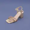 779 BNO Bantlı Bayan Ayakkabı 6 cm Altın