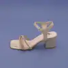 779 BNO Bantlı Bayan Ayakkabı 6 cm Altın