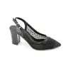 145 HLO Abiye Bayan Ayakkabı Siyah 8 cm