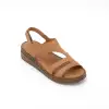 768 ASY Hakiki Deri Bayan Sandalet Taba