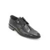 8003-2 Fosco Hakiki Deri Erkek Klasik Ayakkabı Siyah Rugan