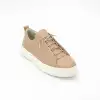 OKR 2401   Hakiki Deri Günlük Bayan Ayakkabı Bej