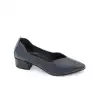 PYZ 1068 Hakiki Deri 4 cm Topuklu Bayan Ayakkabı Lacivert