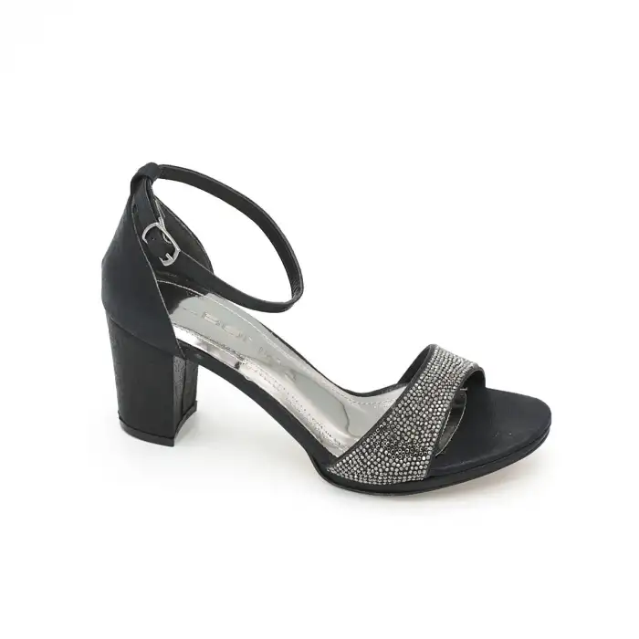 015 BNO Abiye Bayan Ayakkabı 7 cm Siyah