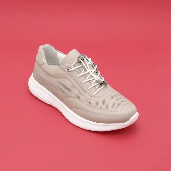 111 YVZ Hakiki Deri Bayan Ayakkabı Taş