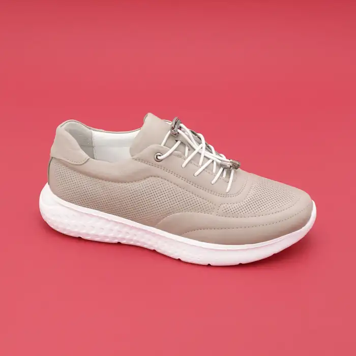 111 YVZ Hakiki Deri Bayan Ayakkabı Taş