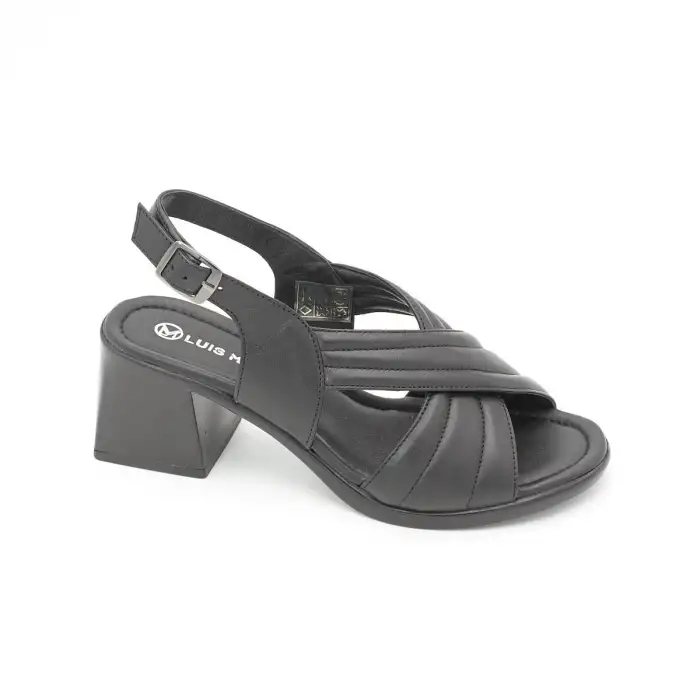 12003 PKR Hakiki Deri Bayan Sandalet Siyah