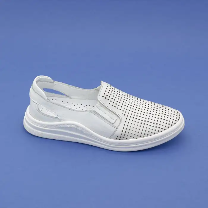 153 JFL Hakiki Deri Bayan Ayakkabı Beyaz