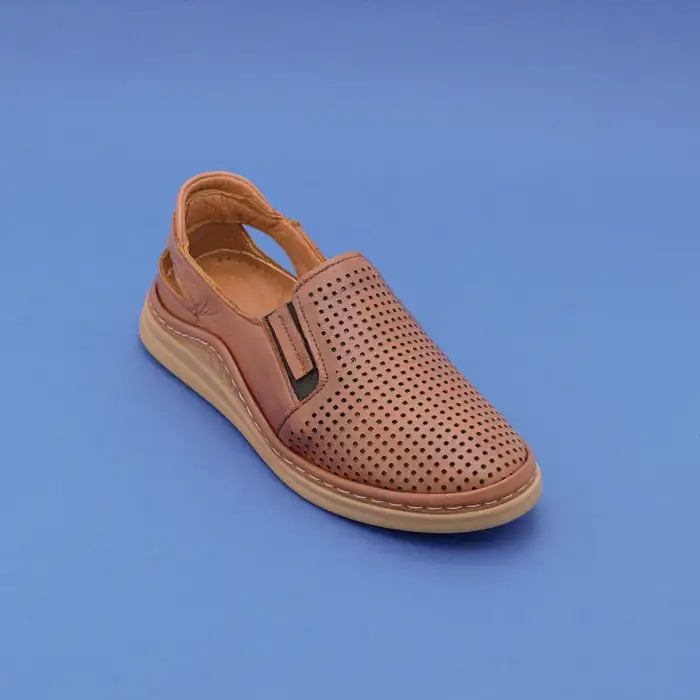 153 JFL Hakiki Deri Bayan Ayakkabı Taba