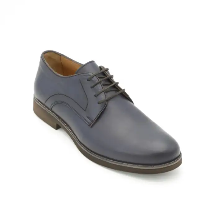 1554 SRK Hakiki Deri Erkek Ayakkabı Lacivert Cilt
