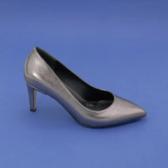 170 BNO Klasik Bayan Ayakkabı Stiletto 7 cm Platin