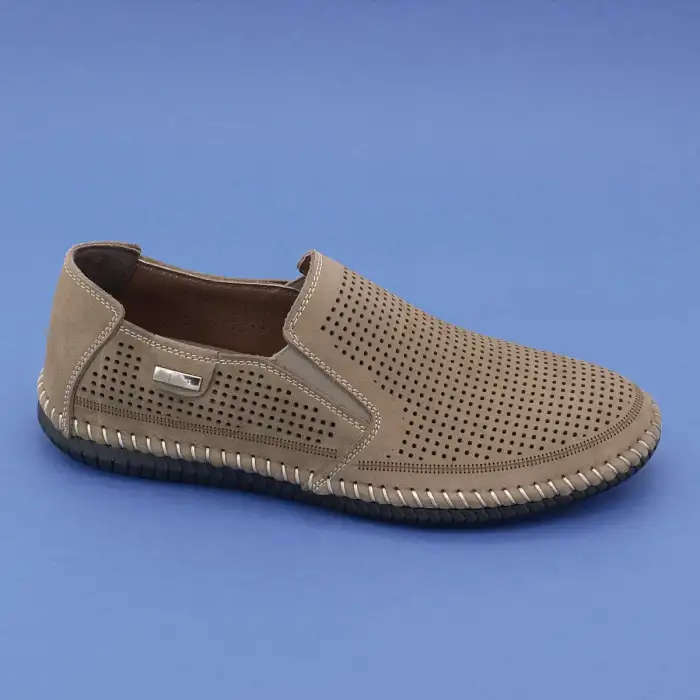 176 RVN Hakiki Deri Erkek Ayakkabı Kum Nubuk