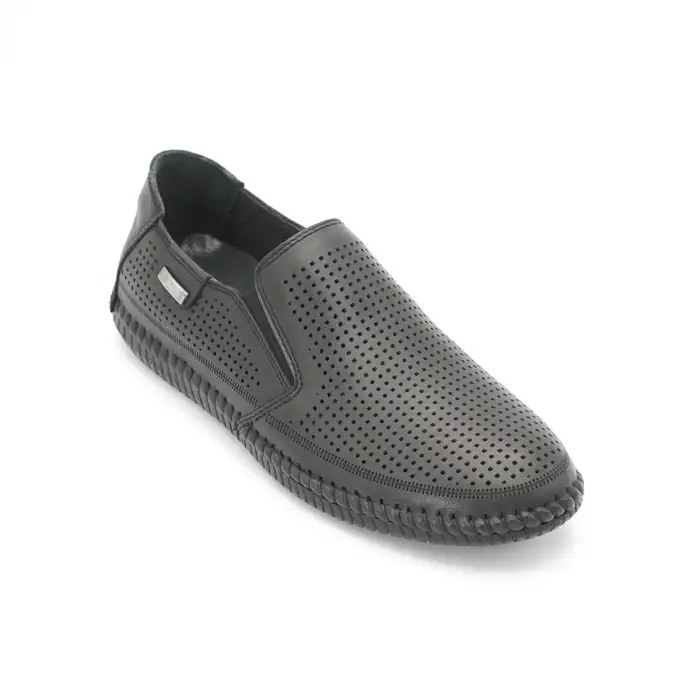 176 RVN Hakiki Deri Erkek Ayakkabı Siyah