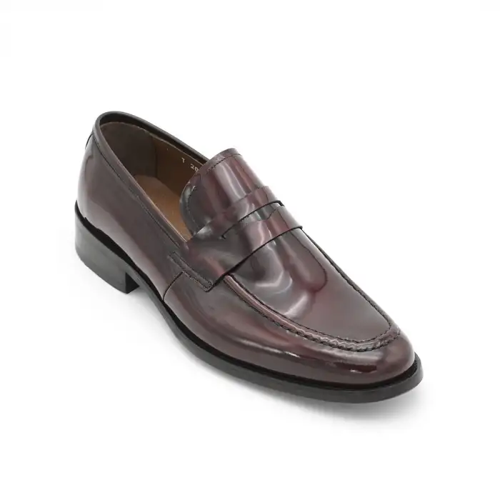 2005 Fosco Hakiki Deri Erkek Ayakkabı Bordo Açma Loafer