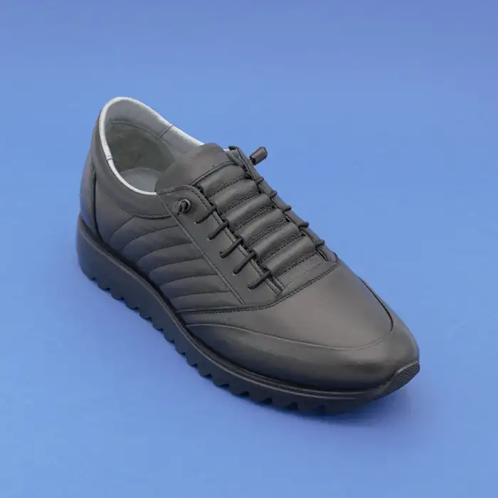 2103 LSN Erkek Hakiki Deri Ayakkabı Siyah Poli